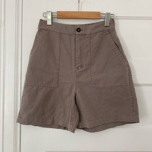 Roots High Waist Women Shorts - Brown